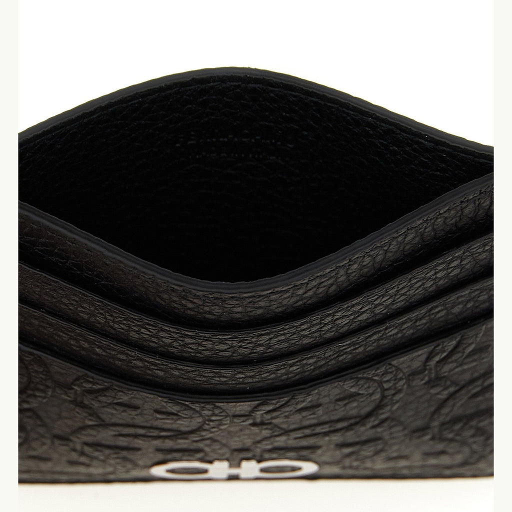 Ferragamo Black Calfskin Cardholder