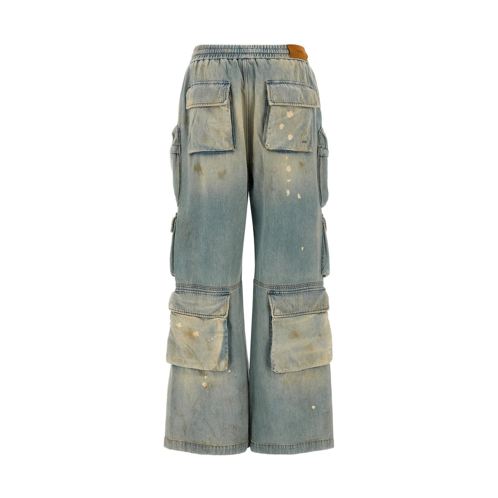 Amiri Blue Cotton Flared Jeans