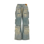 Amiri Blue Cotton Flared Jeans