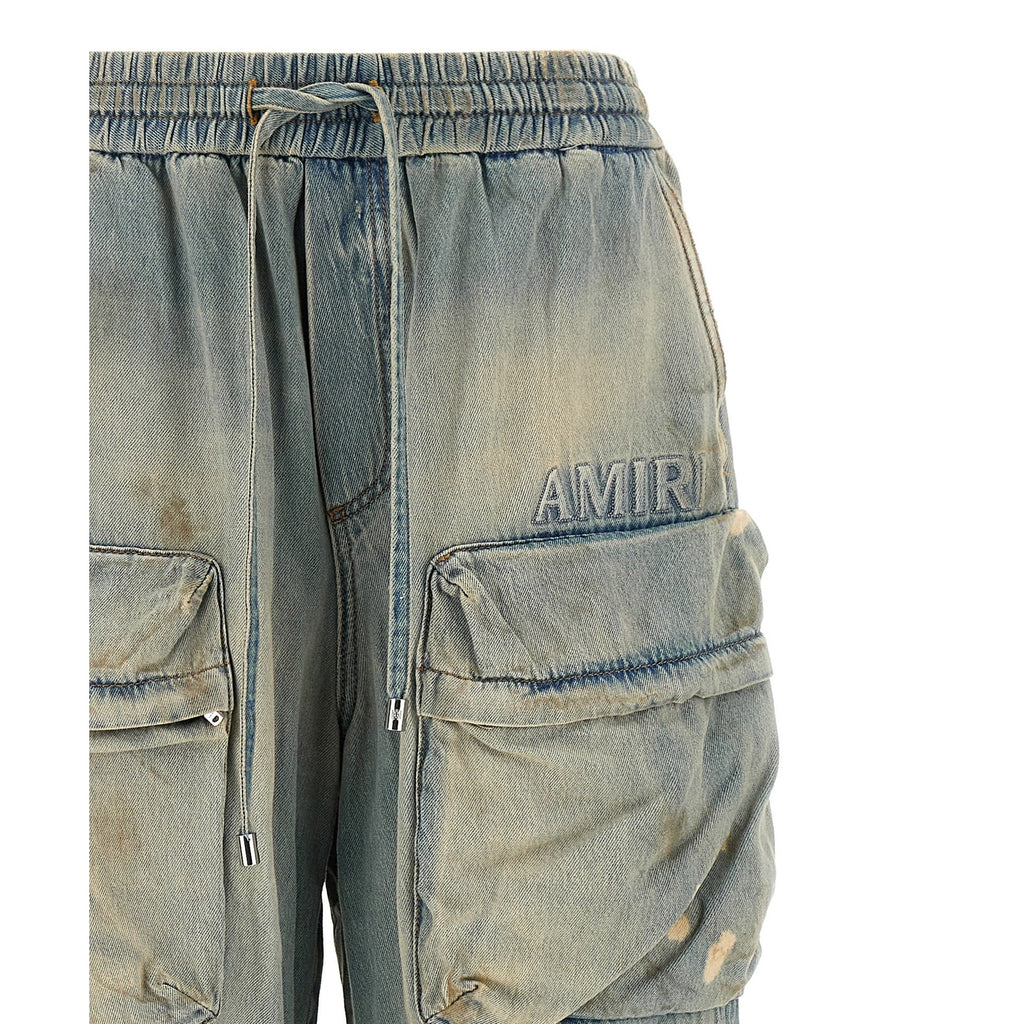 Amiri Blue Cotton Flared Jeans