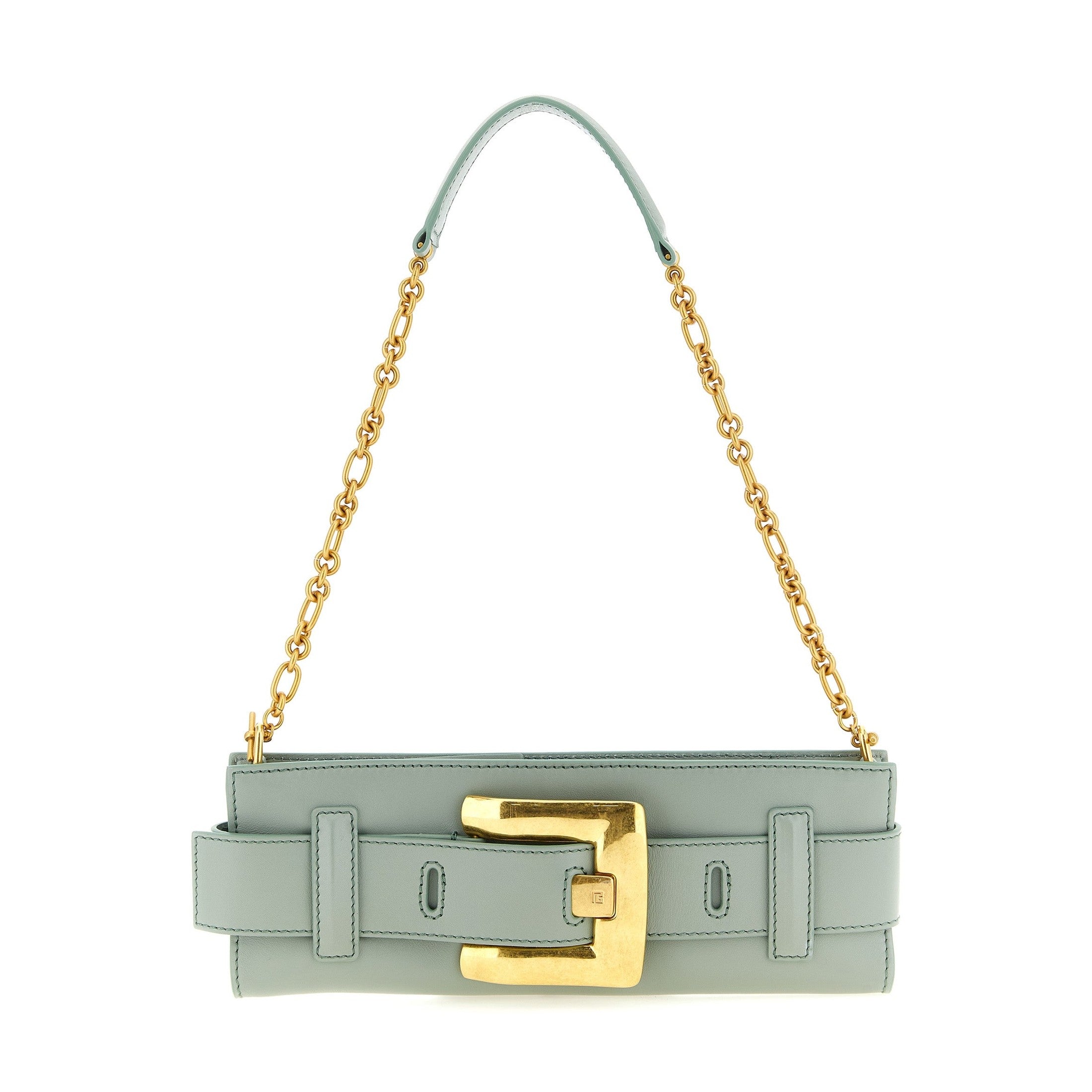 Balmain Bicolor Calfskin Clutch Bag