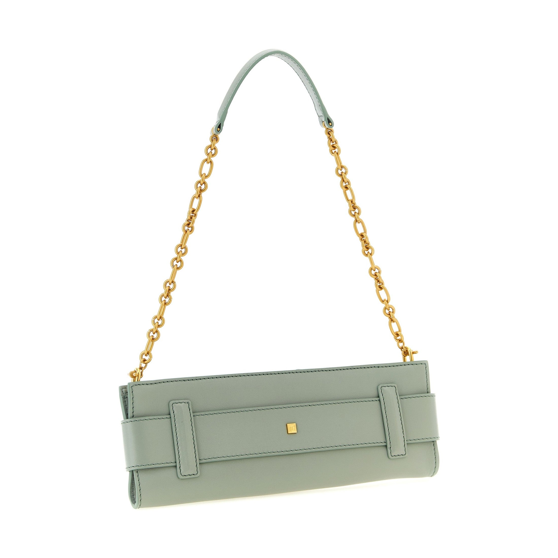 Balmain Bicolor Calfskin Clutch Bag