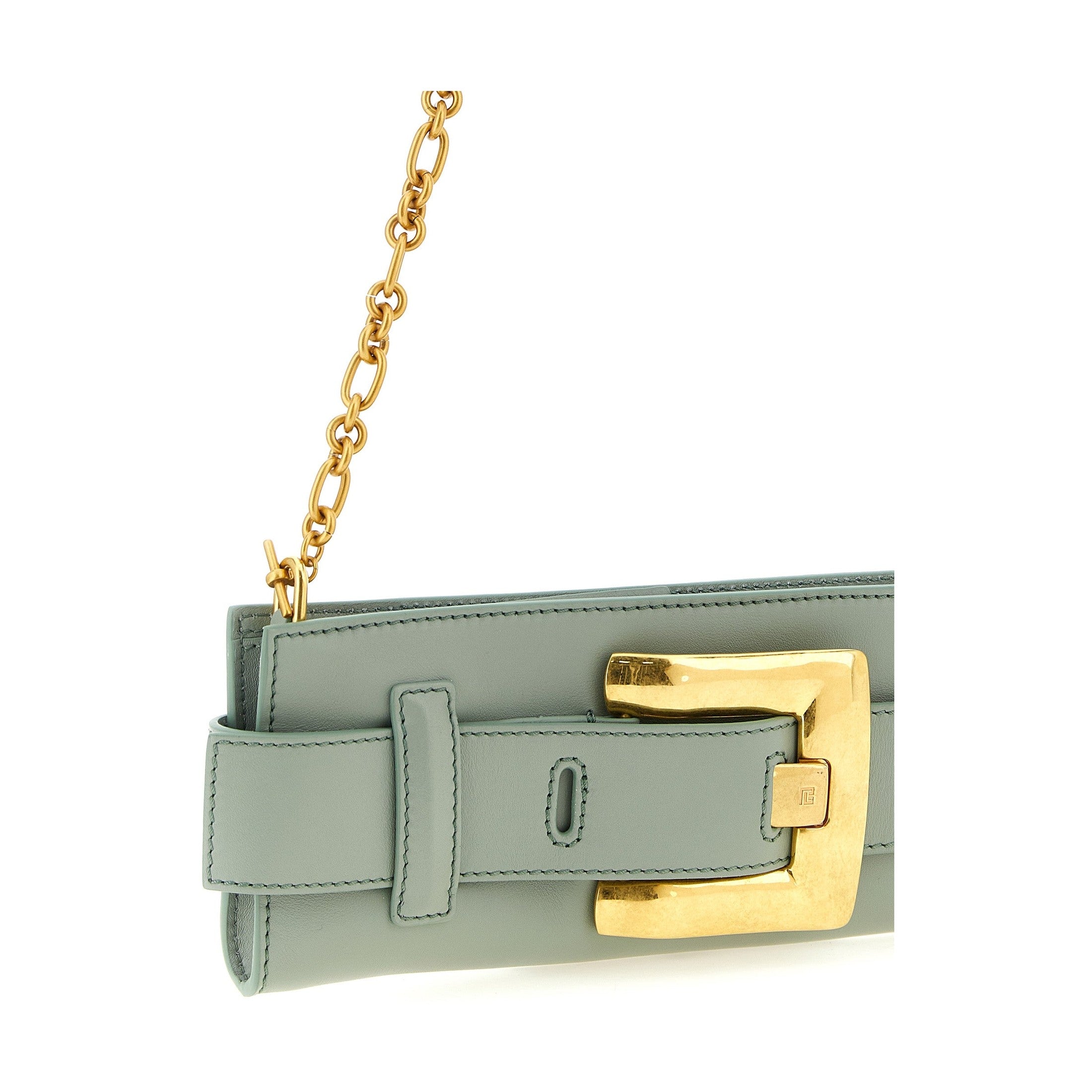 Balmain Bicolor Calfskin Clutch Bag