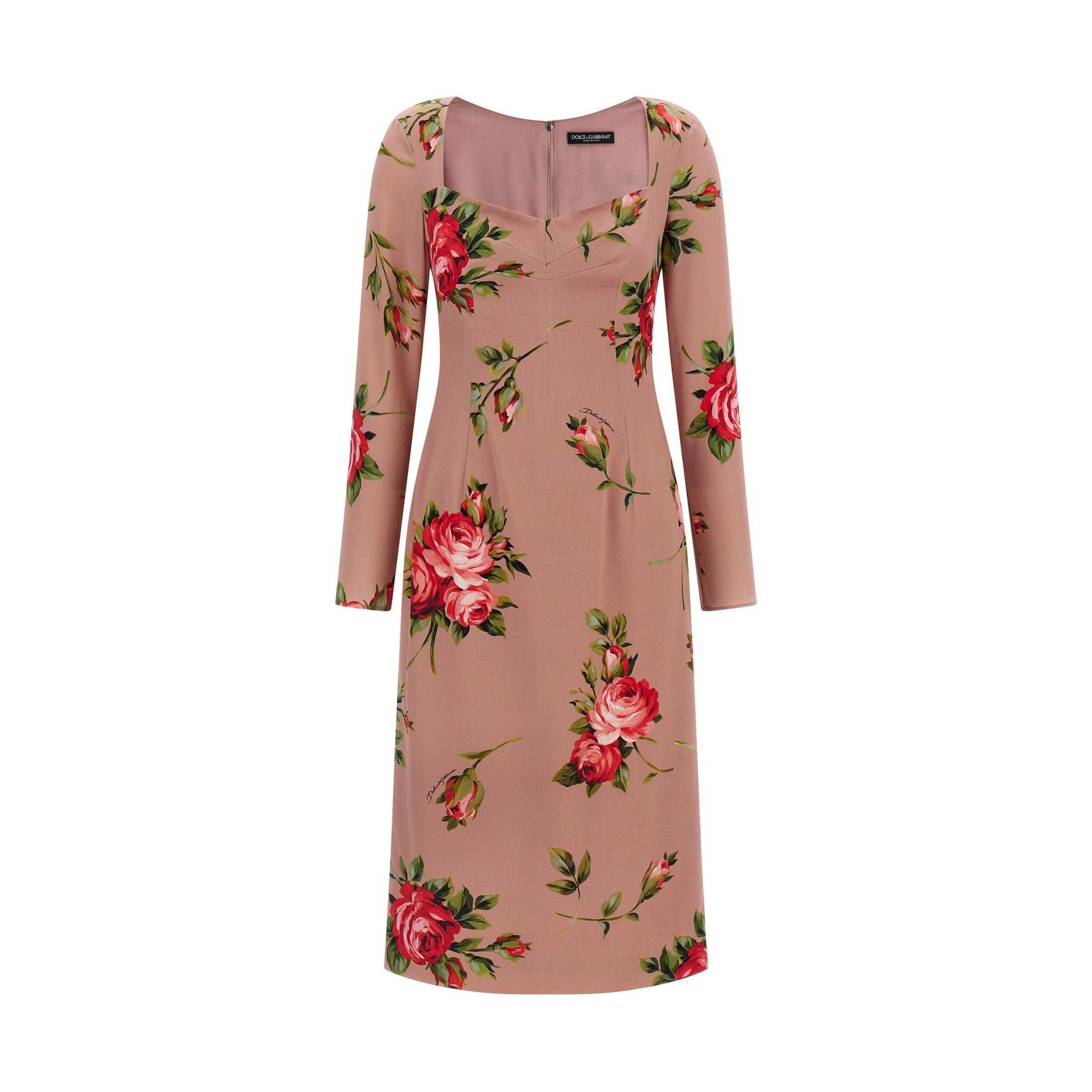 Dolce & Gabbana Multicolor Silk Midi Dress