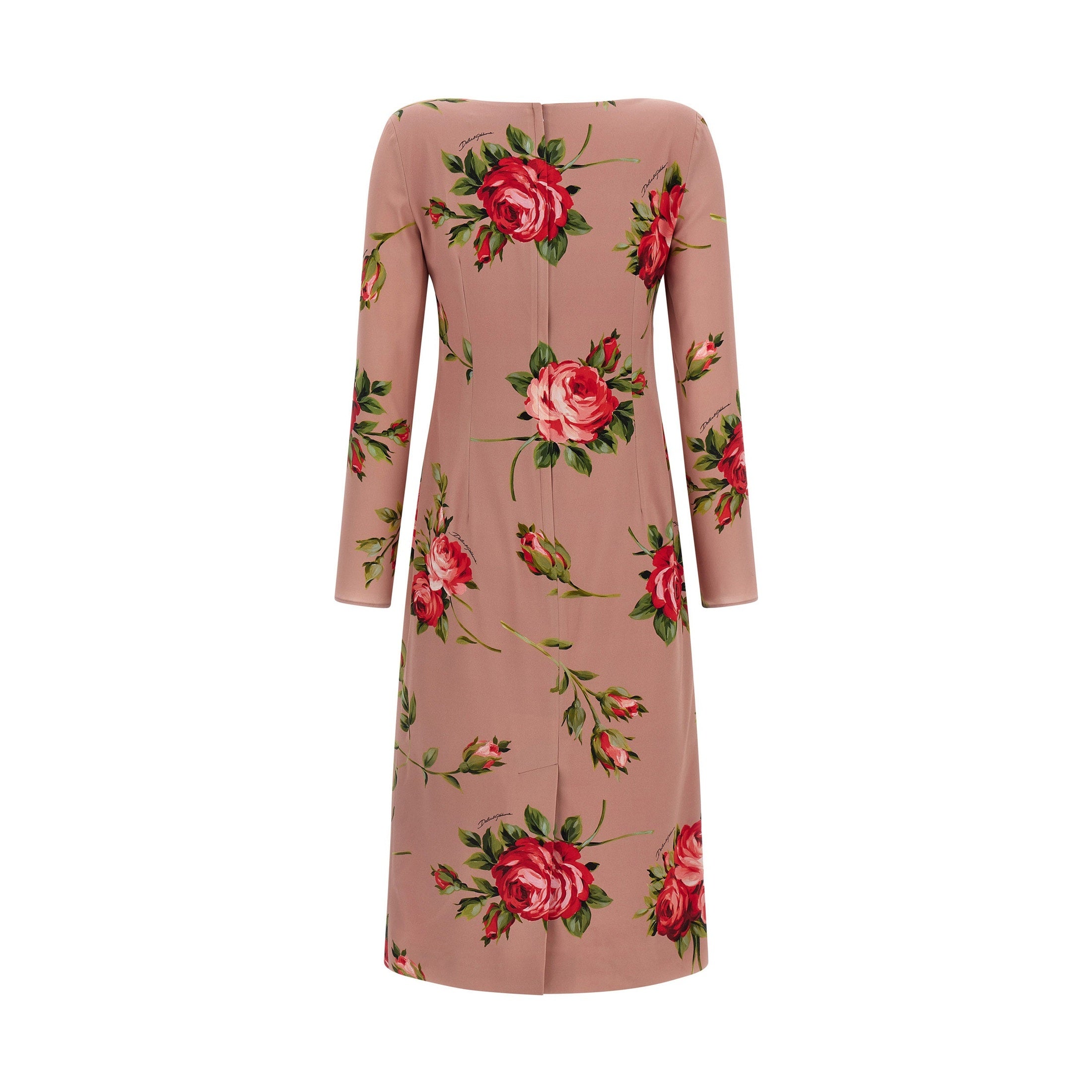 Dolce & Gabbana Multicolor Silk Midi Dress