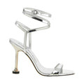 Stuart Weitzman Silver Polyethylene Stiletto Heel Sandals