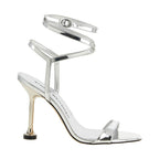 Stuart Weitzman Silver Polyethylene Stiletto Heel Sandals
