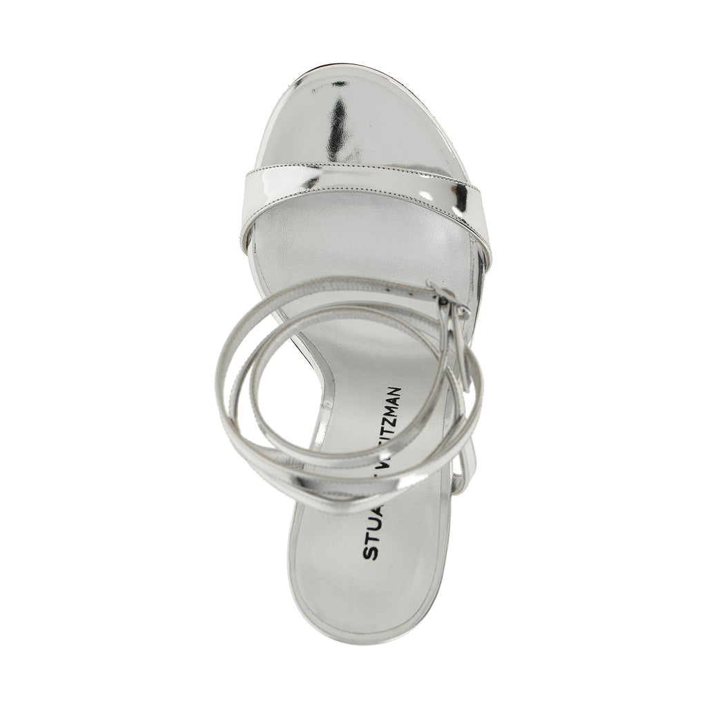Stuart Weitzman Silver Polyethylene Stiletto Heel Sandals