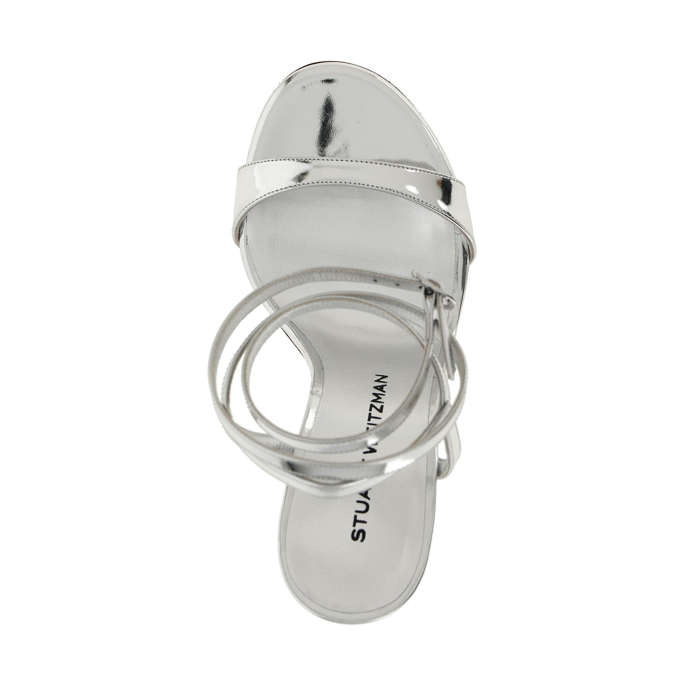 Stuart Weitzman Silver Polyethylene Stiletto Heel Sandals
