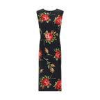 Dolce & Gabbana Black Viscose Midi Dress