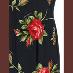 Dolce & Gabbana Black Viscose Midi Dress