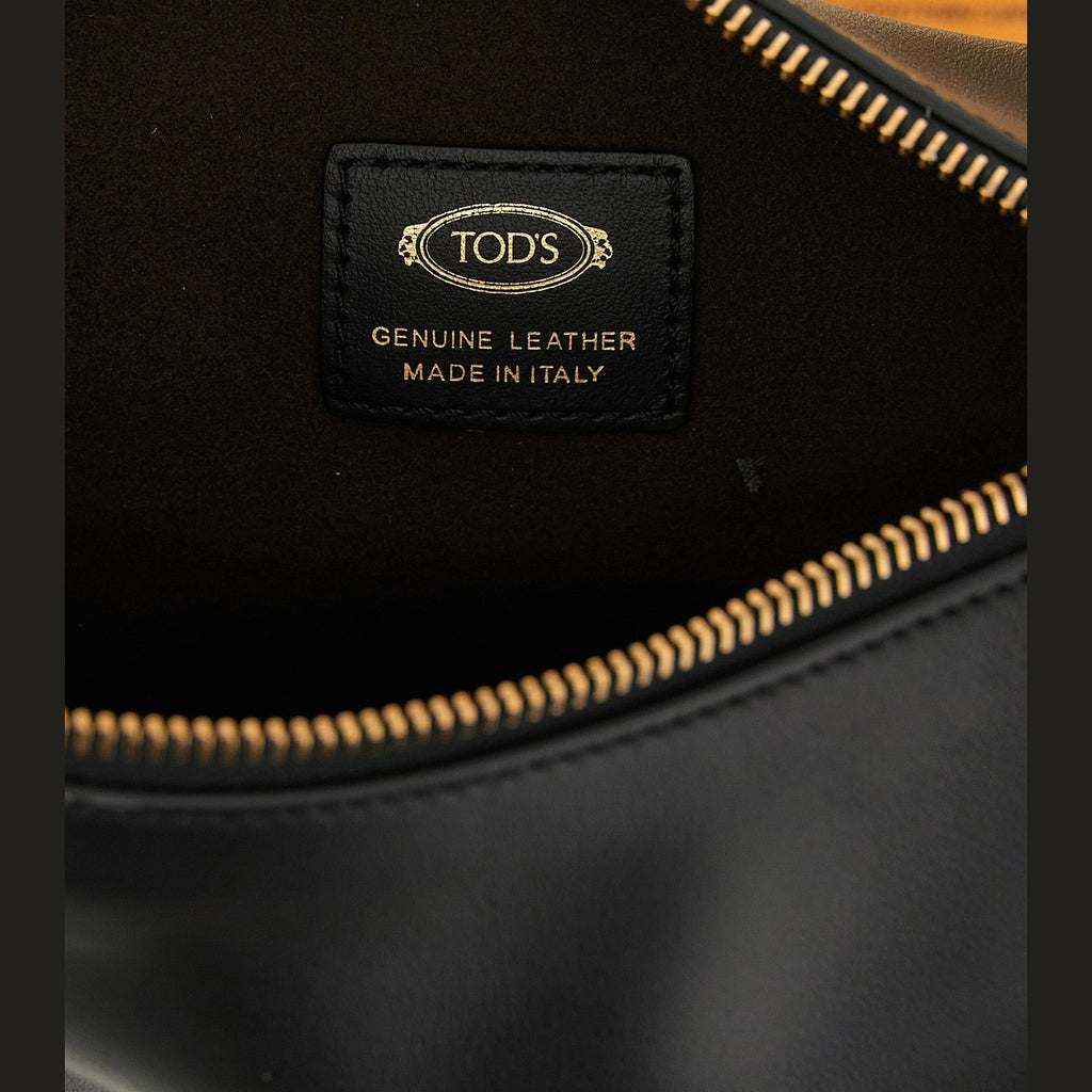 Tod's Black Calfskin Shoulder Bag