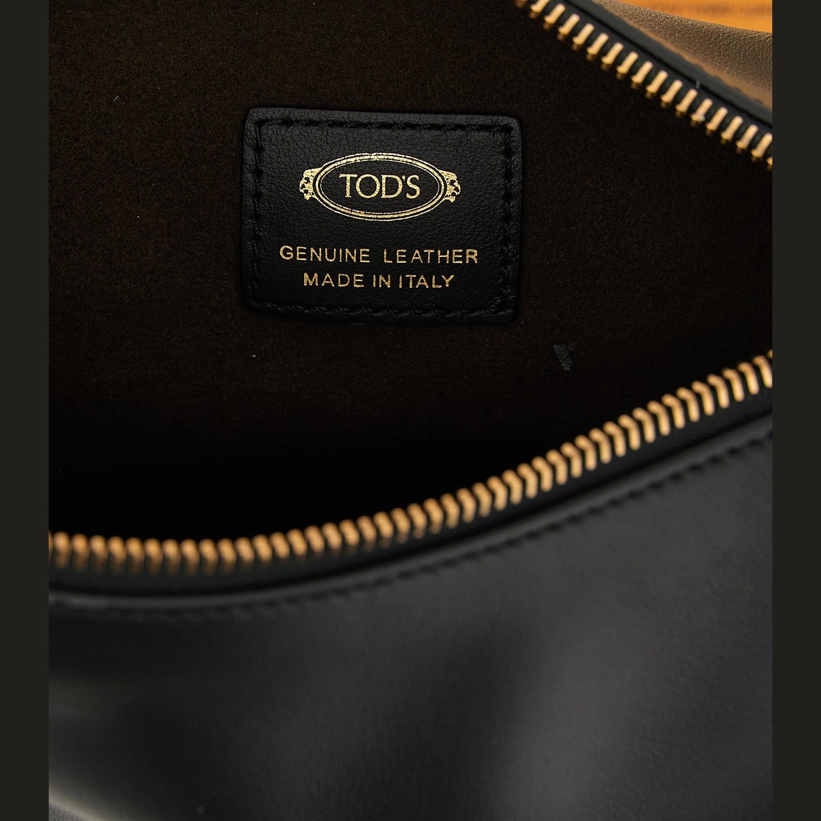 Tod's Black Calfskin Shoulder Bag