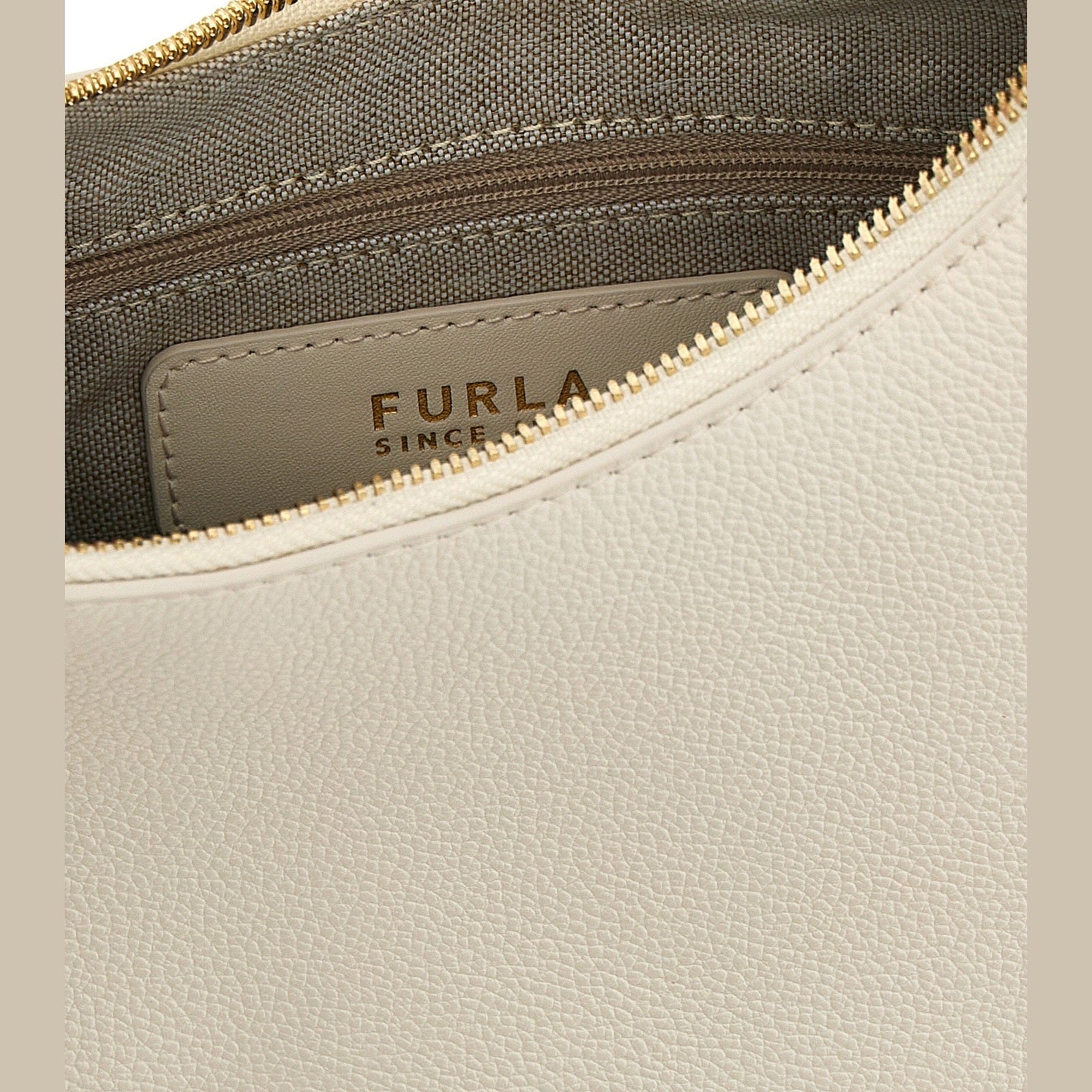 Furla White Calfskin Shoulder Bag
