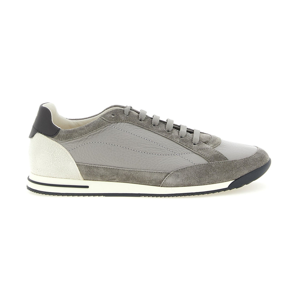 Brunello Cucinelli Gray Nubuc Leather Sneakers