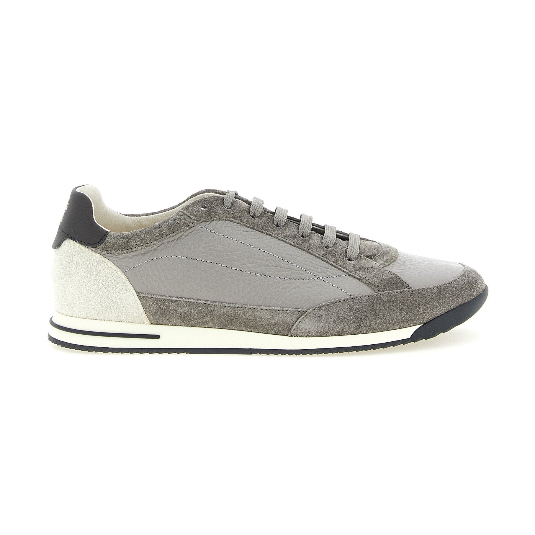 Brunello Cucinelli Gray Nubuc Leather Sneakers