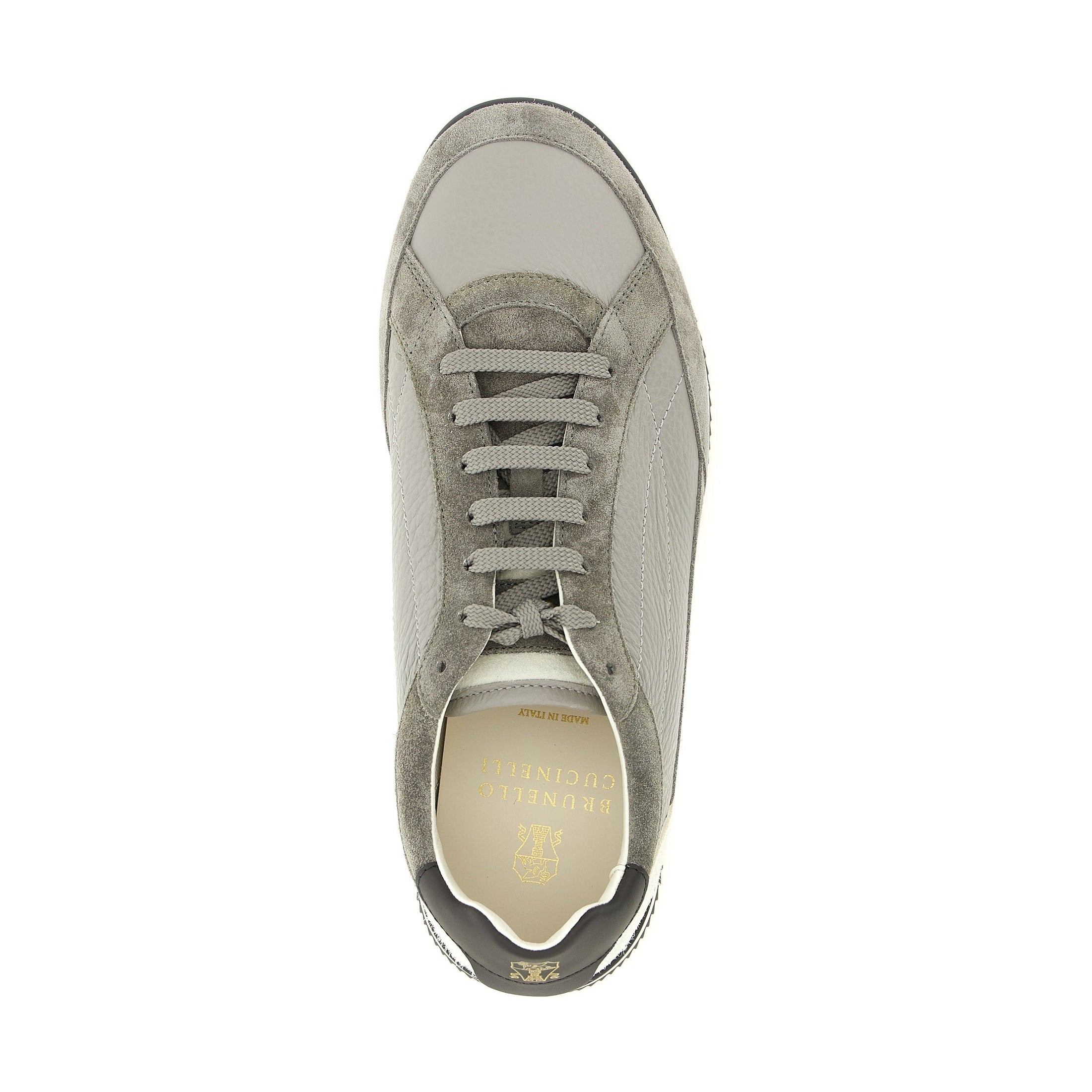 Brunello Cucinelli Gray Nubuc Leather Sneakers