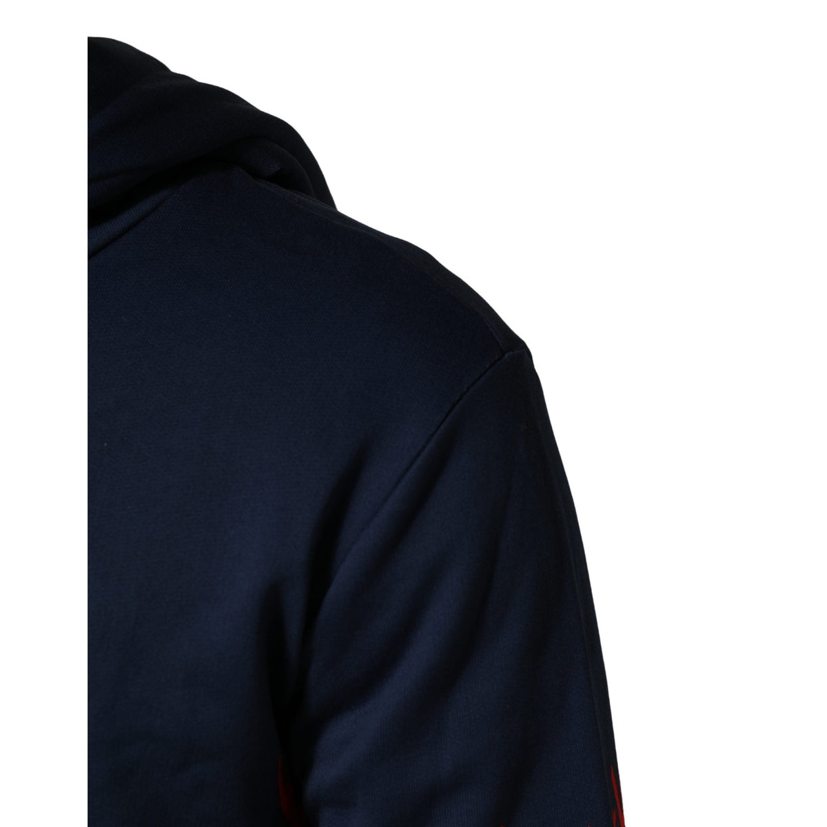 Blue Cotton Coral Logo Hooded Sweatshirt Sweater