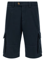 Brunello Cucinelli Blue Cotton Bermuda Shorts