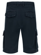 Brunello Cucinelli Blue Cotton Bermuda Shorts