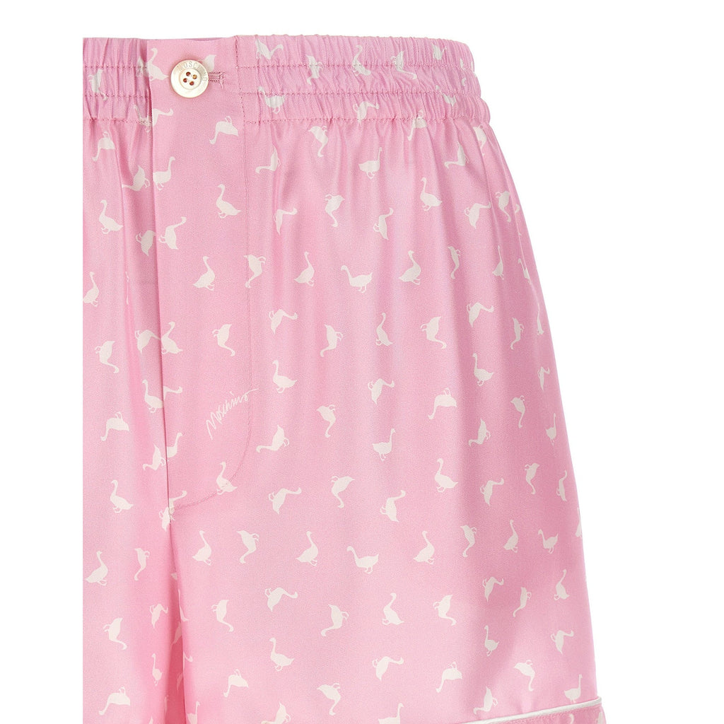 Moschino Multicolor Silk Bermuda Shorts
