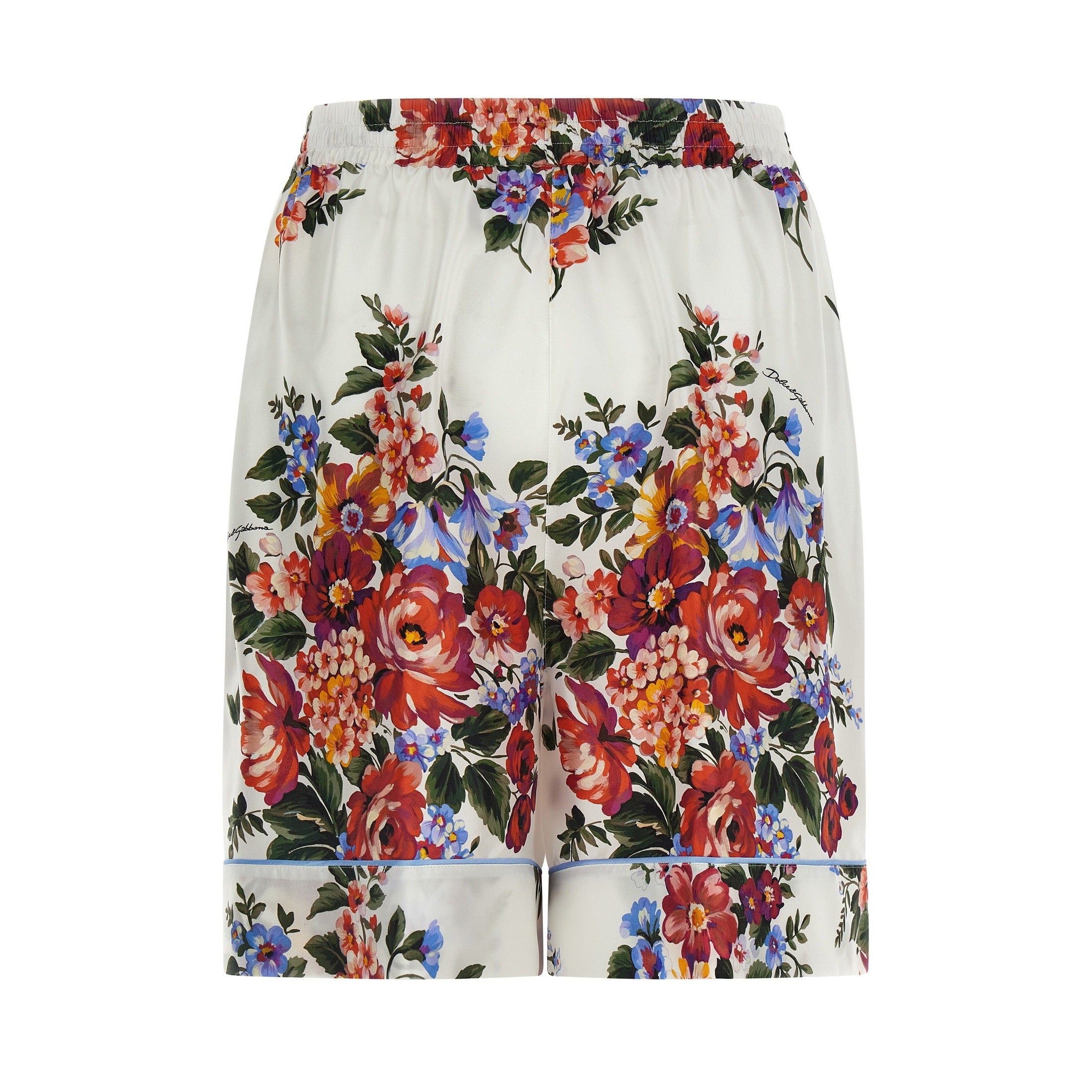 Dolce & Gabbana Multicolor Silk Bermuda Shorts
