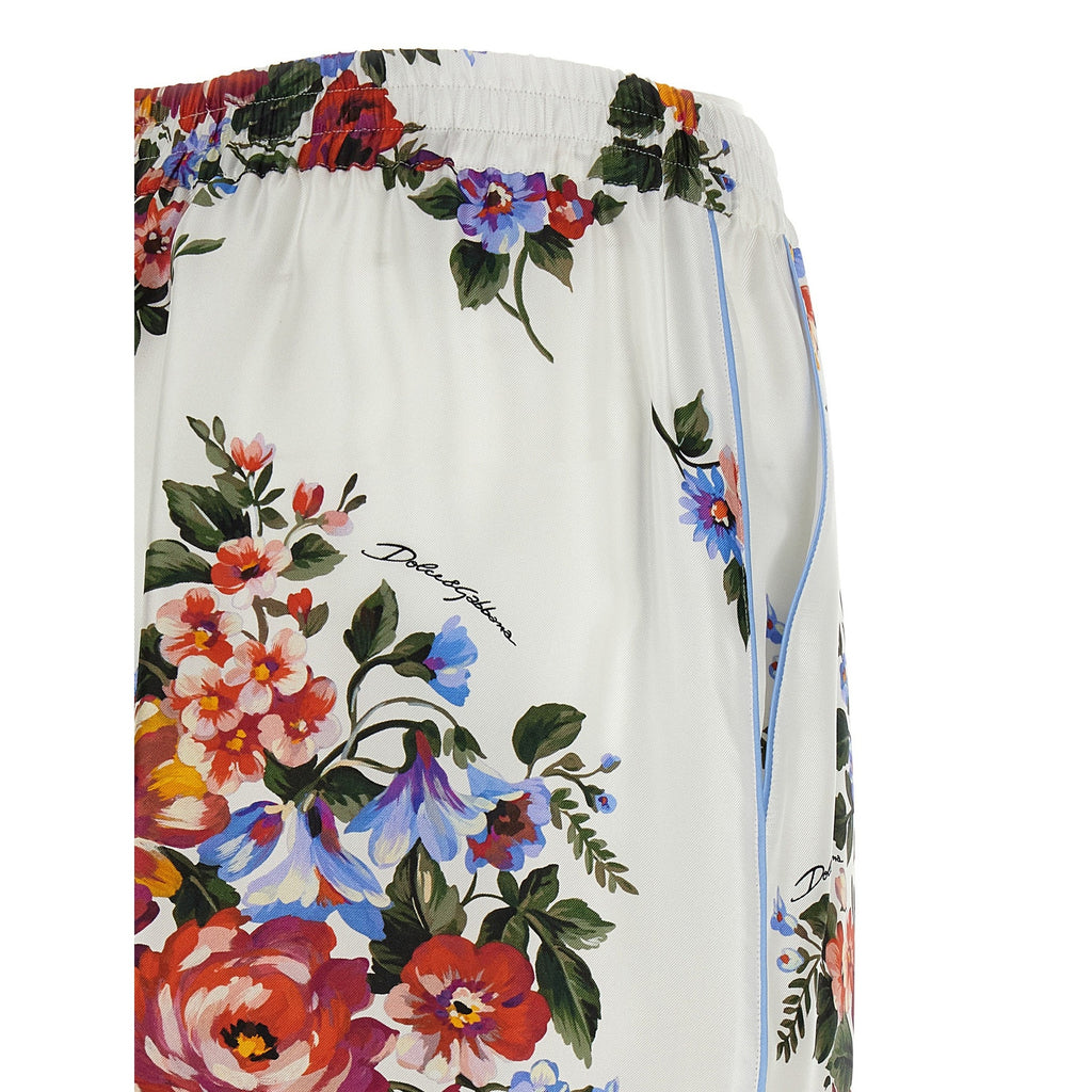 Dolce & Gabbana Multicolor Silk Bermuda Shorts