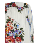 Dolce & Gabbana Multicolor Silk Bermuda Shorts