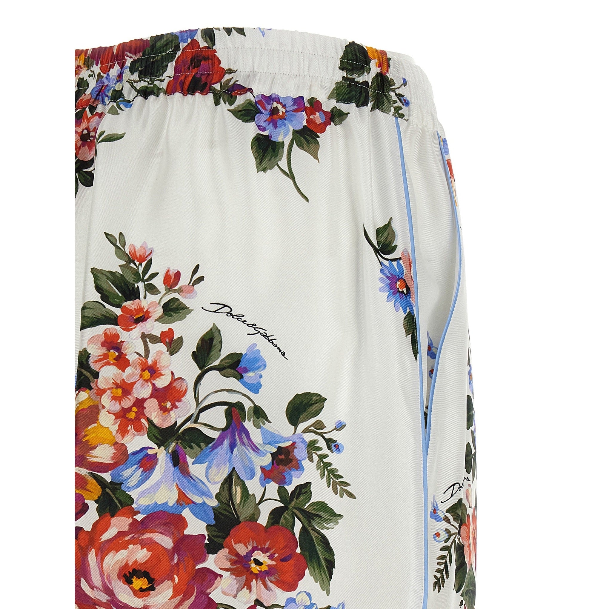 Dolce & Gabbana Multicolor Silk Bermuda Shorts