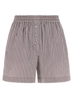 Brunello Cucinelli Bordeaux Cotton Bermuda Shorts