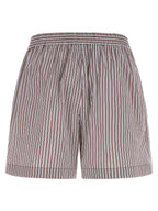 Brunello Cucinelli Bordeaux Cotton Bermuda Shorts