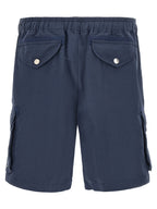 Brunello Cucinelli Blue Linen Bermuda Shorts