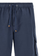 Brunello Cucinelli Blue Linen Bermuda Shorts