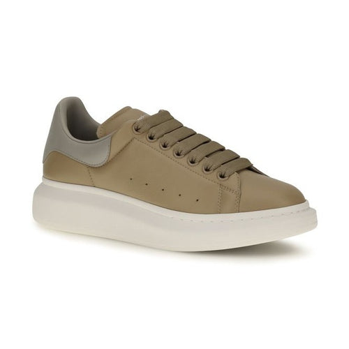 Alexander McQueen Beige Calf Leather Bos Taurus Platform Sneakers