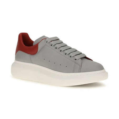 Alexander McQueen Gray Calf Leather Bos Taurus Platform Sneakers