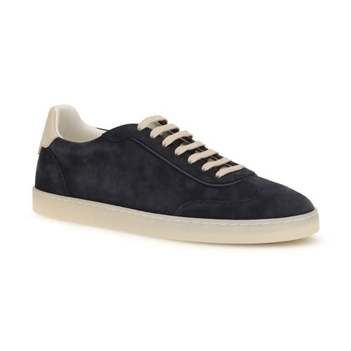 Brunello Cucinelli Brown Calf Leather Bos Taurus Low Top Sneakers