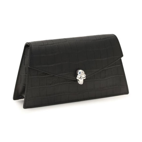 Alexander McQueen Black Calf Leather Bos Taurus Clutch Bag