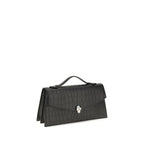 Alexander McQueen Black Calf Leather Bos Taurus Shoulder Bag