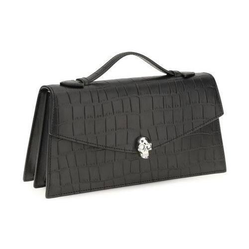 Alexander McQueen Black Calf Leather Bos Taurus Handbag