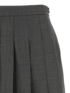 Thom Browne Gray Wool Long Skirt