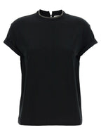 Brunello Cucinelli Black Cotton T-Shirt