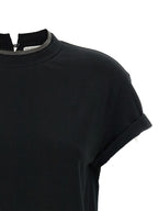 Brunello Cucinelli Black Cotton T-Shirt