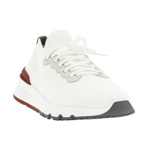 Brunello Cucinelli White Polyethylene Athletic Sneakers