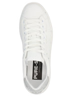 Golden Goose Silver Leather Low Top Sneakers