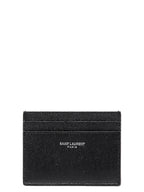 Saint Laurent Black Leather Cardholder