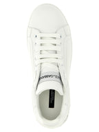 Dolce & Gabbana White Calfskin Low Top Sneakers
