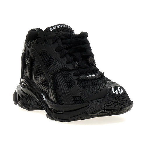Balenciaga Black Polyester Athletic Sneakers