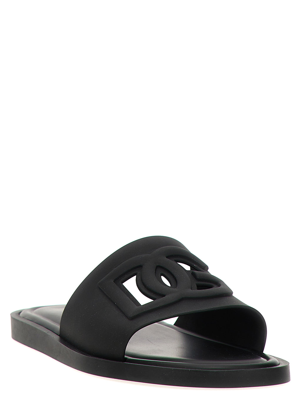 Dolce & Gabbana Black Polyethylene Slides
