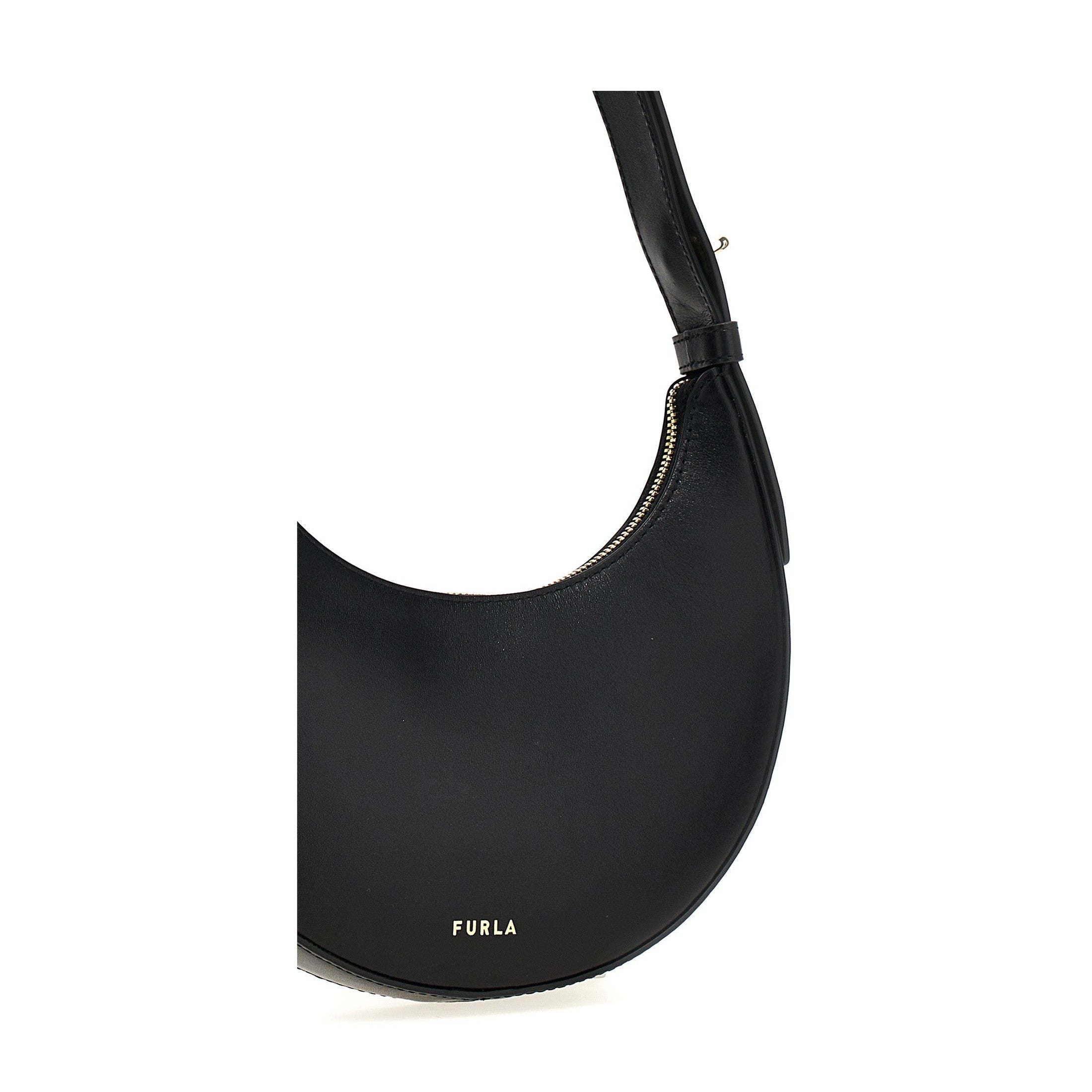 Furla Black Calfskin Shoulder Bag