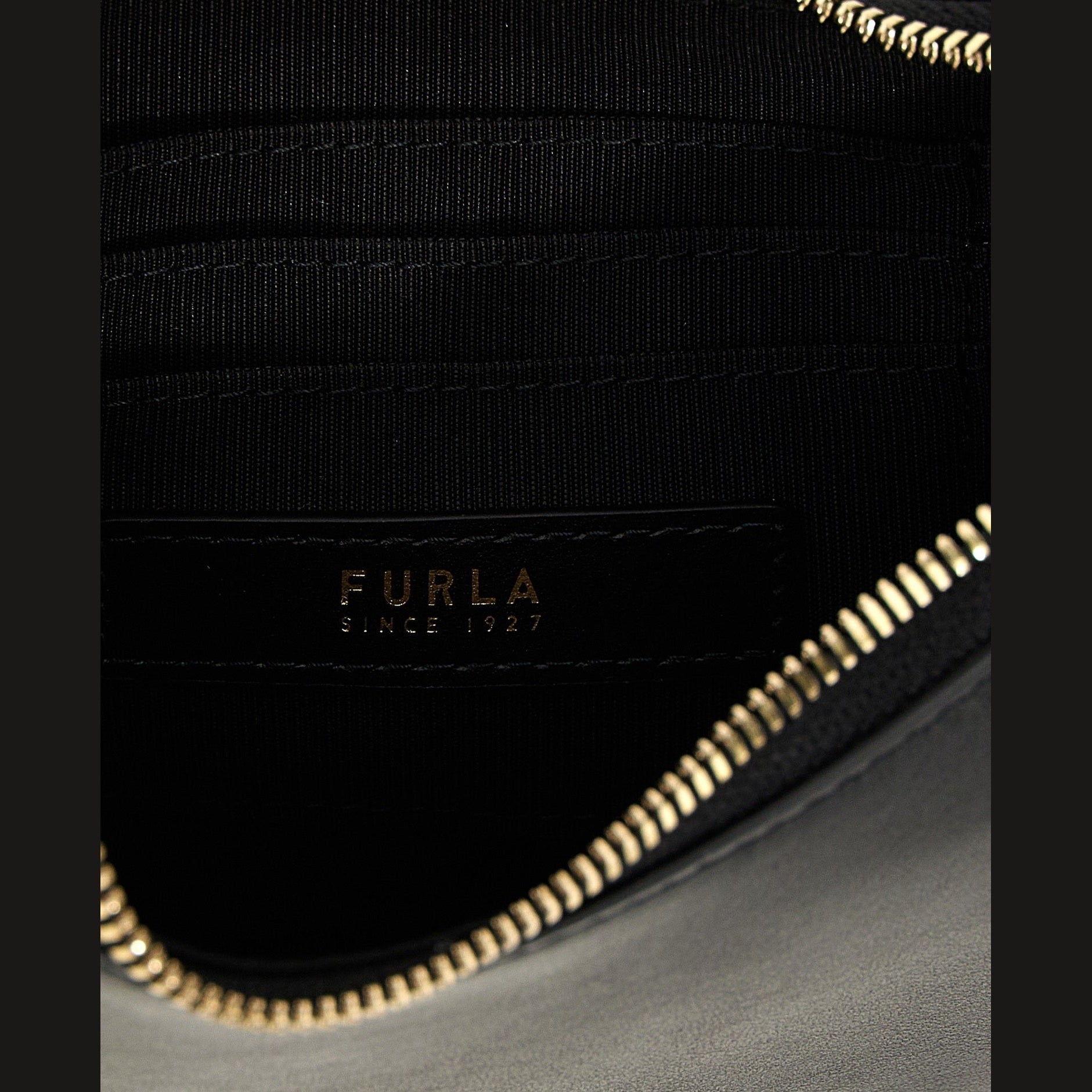 Furla Black Calfskin Shoulder Bag